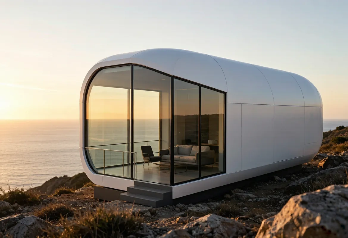 A50 capsule with panoramic glass wall produced on the new line