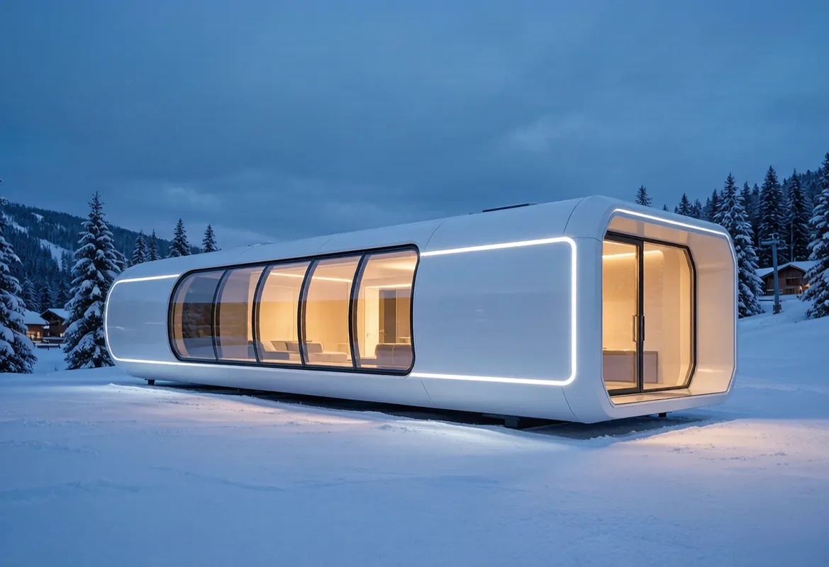 A70 capsule at a snowy mountain plateau