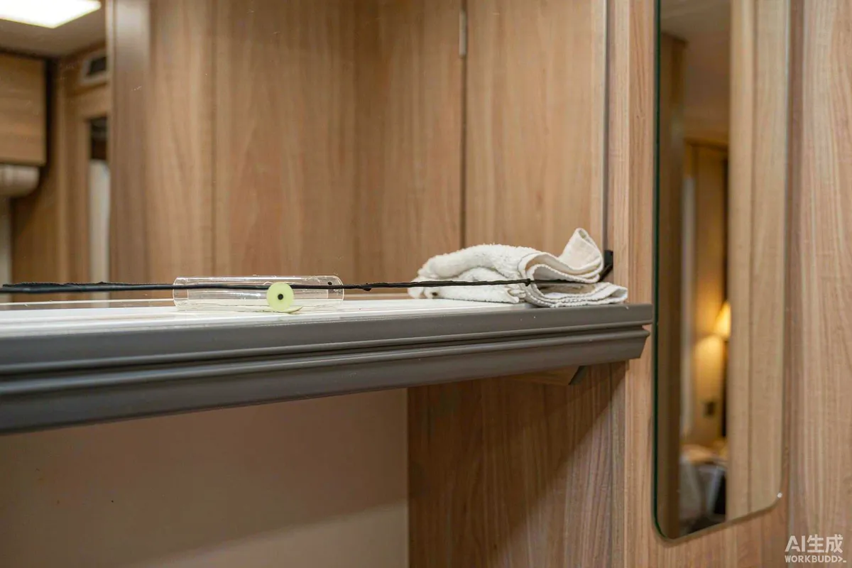 Capsule home window frame sill with a moisture indicator and absorbent towel during a water ingress test