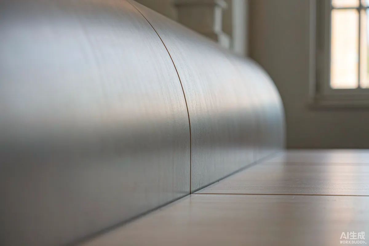 Angled close photograph of a curved capsule dwelling shell showing glazing and panel joints